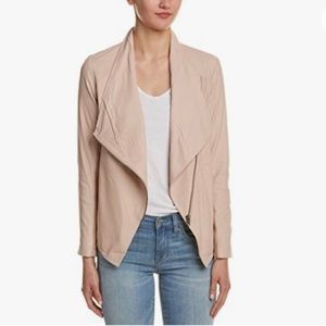 Kendrick draped leather coat